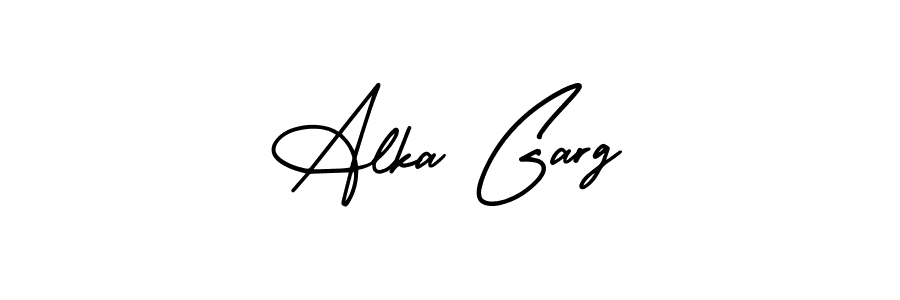 Alka Garg stylish signature style. Best Handwritten Sign (AmerikaSignatureDemo-Regular) for my name. Handwritten Signature Collection Ideas for my name Alka Garg. Alka Garg signature style 3 images and pictures png