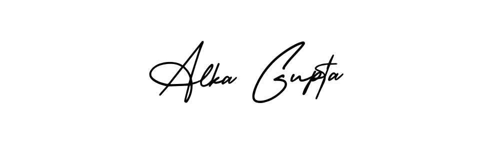 Create a beautiful signature design for name Alka Gupta. With this signature (AmerikaSignatureDemo-Regular) fonts, you can make a handwritten signature for free. Alka Gupta signature style 3 images and pictures png