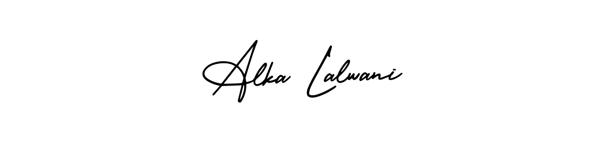 How to make Alka Lalwani name signature. Use AmerikaSignatureDemo-Regular style for creating short signs online. This is the latest handwritten sign. Alka Lalwani signature style 3 images and pictures png