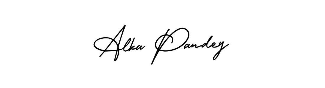 Use a signature maker to create a handwritten signature online. With this signature software, you can design (AmerikaSignatureDemo-Regular) your own signature for name Alka Pandey. Alka Pandey signature style 3 images and pictures png