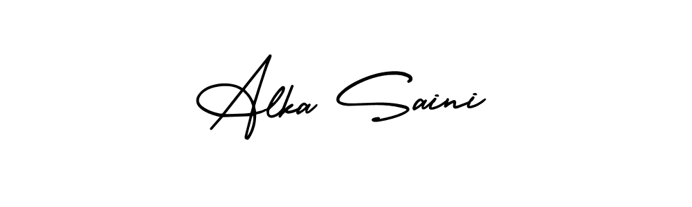 Make a beautiful signature design for name Alka Saini. With this signature (AmerikaSignatureDemo-Regular) style, you can create a handwritten signature for free. Alka Saini signature style 3 images and pictures png