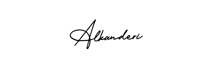 It looks lik you need a new signature style for name Alkanderi. Design unique handwritten (AmerikaSignatureDemo-Regular) signature with our free signature maker in just a few clicks. Alkanderi signature style 3 images and pictures png