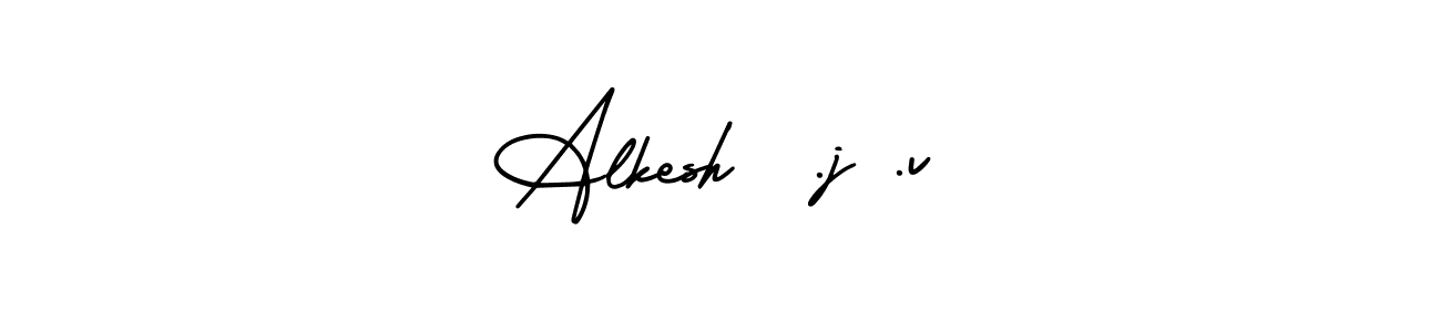 Best and Professional Signature Style for Alkesh  .j .v. AmerikaSignatureDemo-Regular Best Signature Style Collection. Alkesh  .j .v signature style 3 images and pictures png