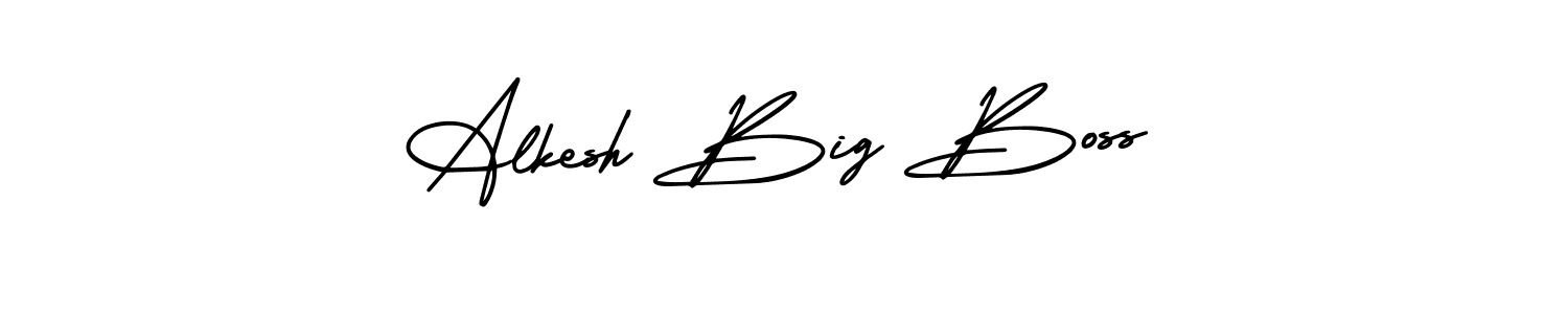 Alkesh Big Boss stylish signature style. Best Handwritten Sign (AmerikaSignatureDemo-Regular) for my name. Handwritten Signature Collection Ideas for my name Alkesh Big Boss. Alkesh Big Boss signature style 3 images and pictures png