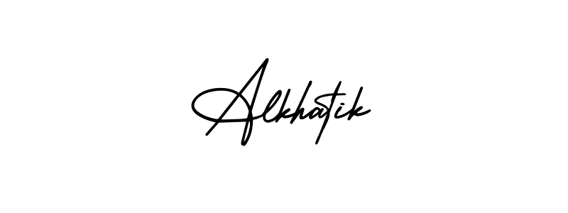 Also You can easily find your signature by using the search form. We will create Alkhatik name handwritten signature images for you free of cost using AmerikaSignatureDemo-Regular sign style. Alkhatik signature style 3 images and pictures png