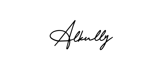 Alkully stylish signature style. Best Handwritten Sign (AmerikaSignatureDemo-Regular) for my name. Handwritten Signature Collection Ideas for my name Alkully. Alkully signature style 3 images and pictures png