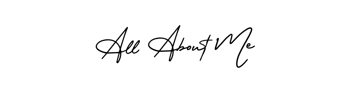 Design your own signature with our free online signature maker. With this signature software, you can create a handwritten (AmerikaSignatureDemo-Regular) signature for name All About Me. All About Me signature style 3 images and pictures png