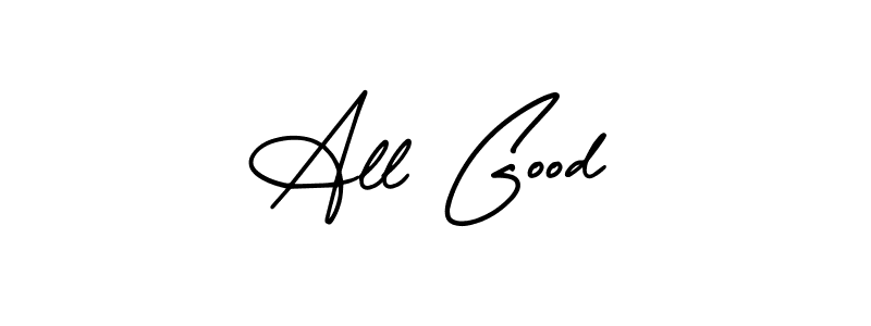 Make a beautiful signature design for name All Good. With this signature (AmerikaSignatureDemo-Regular) style, you can create a handwritten signature for free. All Good signature style 3 images and pictures png