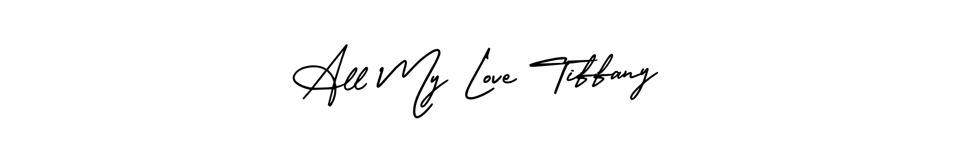 This is the best signature style for the All My Love Tiffany name. Also you like these signature font (AmerikaSignatureDemo-Regular). Mix name signature. All My Love Tiffany signature style 3 images and pictures png