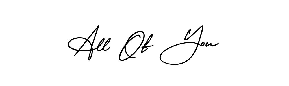 if you are searching for the best signature style for your name All Of You. so please give up your signature search. here we have designed multiple signature styles  using AmerikaSignatureDemo-Regular. All Of You signature style 3 images and pictures png
