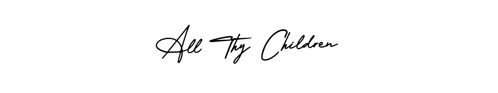 How to make All Thy Children name signature. Use AmerikaSignatureDemo-Regular style for creating short signs online. This is the latest handwritten sign. All Thy Children signature style 3 images and pictures png