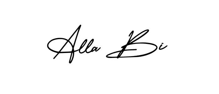 Alla Bi stylish signature style. Best Handwritten Sign (AmerikaSignatureDemo-Regular) for my name. Handwritten Signature Collection Ideas for my name Alla Bi. Alla Bi signature style 3 images and pictures png