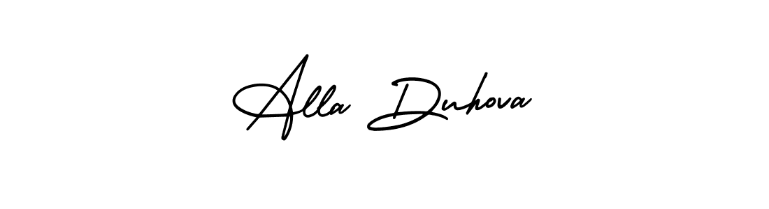 Create a beautiful signature design for name Alla Duhova. With this signature (AmerikaSignatureDemo-Regular) fonts, you can make a handwritten signature for free. Alla Duhova signature style 3 images and pictures png
