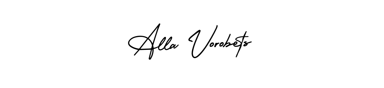 Design your own signature with our free online signature maker. With this signature software, you can create a handwritten (AmerikaSignatureDemo-Regular) signature for name Alla Vorobets. Alla Vorobets signature style 3 images and pictures png