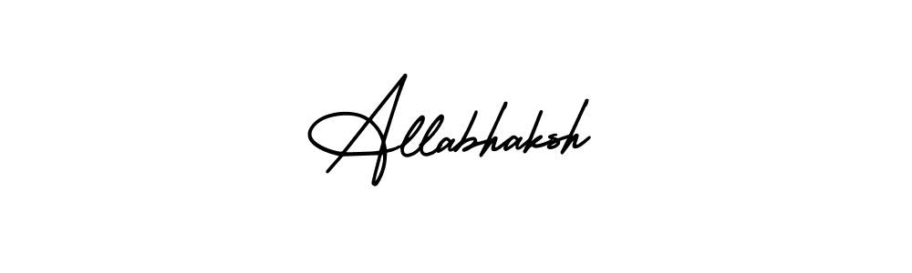 How to make Allabhaksh name signature. Use AmerikaSignatureDemo-Regular style for creating short signs online. This is the latest handwritten sign. Allabhaksh signature style 3 images and pictures png