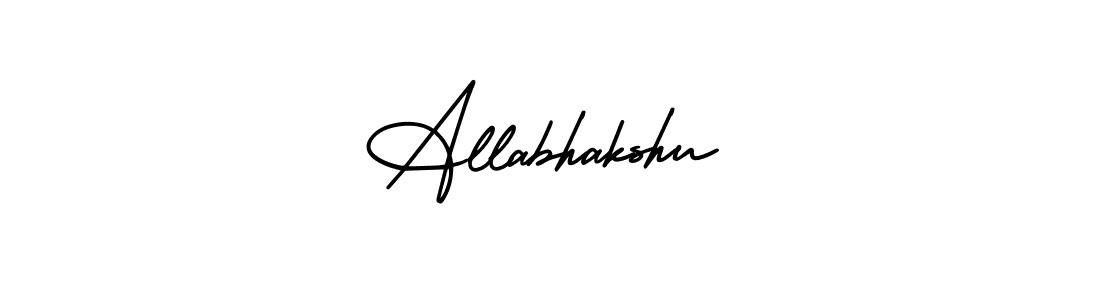 You should practise on your own different ways (AmerikaSignatureDemo-Regular) to write your name (Allabhakshu) in signature. don't let someone else do it for you. Allabhakshu signature style 3 images and pictures png