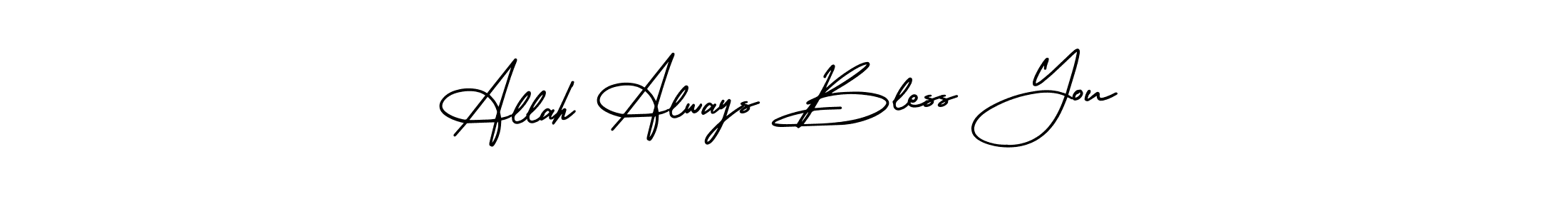 Design your own signature with our free online signature maker. With this signature software, you can create a handwritten (AmerikaSignatureDemo-Regular) signature for name Allah Always Bless You. Allah Always Bless You signature style 3 images and pictures png