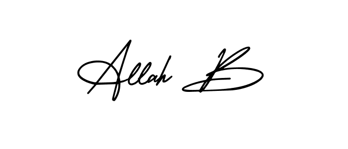 How to make Allah B signature? AmerikaSignatureDemo-Regular is a professional autograph style. Create handwritten signature for Allah B name. Allah B signature style 3 images and pictures png