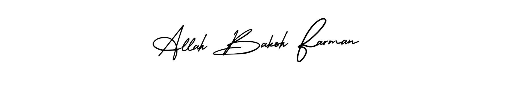 This is the best signature style for the Allah Baksh Farman name. Also you like these signature font (AmerikaSignatureDemo-Regular). Mix name signature. Allah Baksh Farman signature style 3 images and pictures png