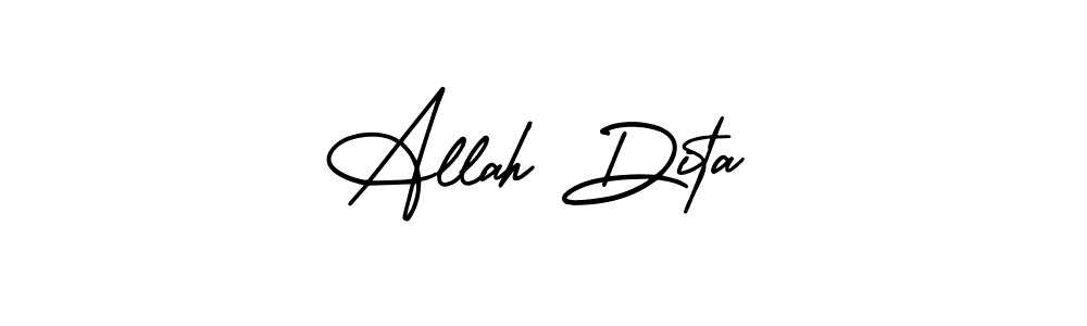 The best way (AmerikaSignatureDemo-Regular) to make a short signature is to pick only two or three words in your name. The name Allah Dita include a total of six letters. For converting this name. Allah Dita signature style 3 images and pictures png