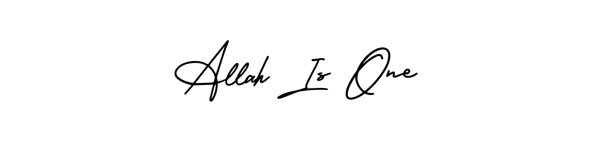 You should practise on your own different ways (AmerikaSignatureDemo-Regular) to write your name (Allah Is One) in signature. don't let someone else do it for you. Allah Is One signature style 3 images and pictures png