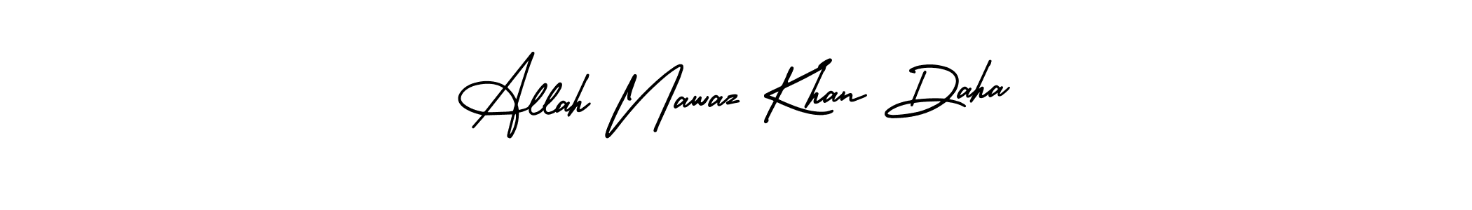 It looks lik you need a new signature style for name Allah Nawaz Khan Daha. Design unique handwritten (AmerikaSignatureDemo-Regular) signature with our free signature maker in just a few clicks. Allah Nawaz Khan Daha signature style 3 images and pictures png
