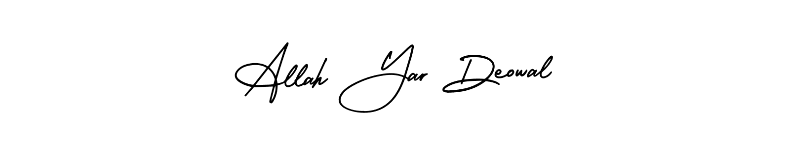 AmerikaSignatureDemo-Regular is a professional signature style that is perfect for those who want to add a touch of class to their signature. It is also a great choice for those who want to make their signature more unique. Get Allah Yar Deowal name to fancy signature for free. Allah Yar Deowal signature style 3 images and pictures png
