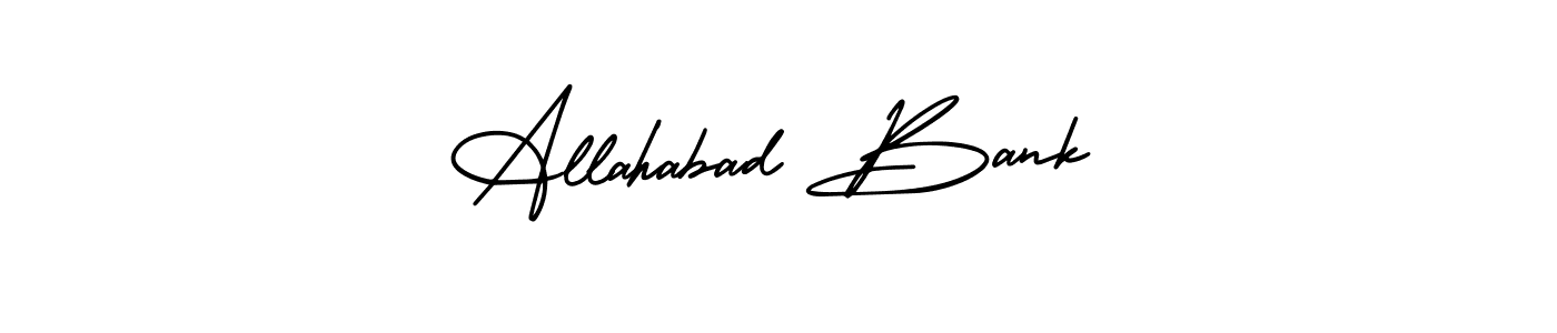 How to make Allahabad Bank name signature. Use AmerikaSignatureDemo-Regular style for creating short signs online. This is the latest handwritten sign. Allahabad Bank signature style 3 images and pictures png