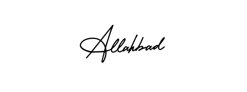 You should practise on your own different ways (AmerikaSignatureDemo-Regular) to write your name (Allahbad) in signature. don't let someone else do it for you. Allahbad signature style 3 images and pictures png