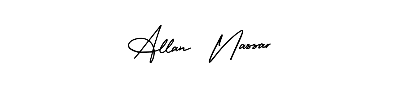 How to make Allan  Nassar name signature. Use AmerikaSignatureDemo-Regular style for creating short signs online. This is the latest handwritten sign. Allan  Nassar signature style 3 images and pictures png
