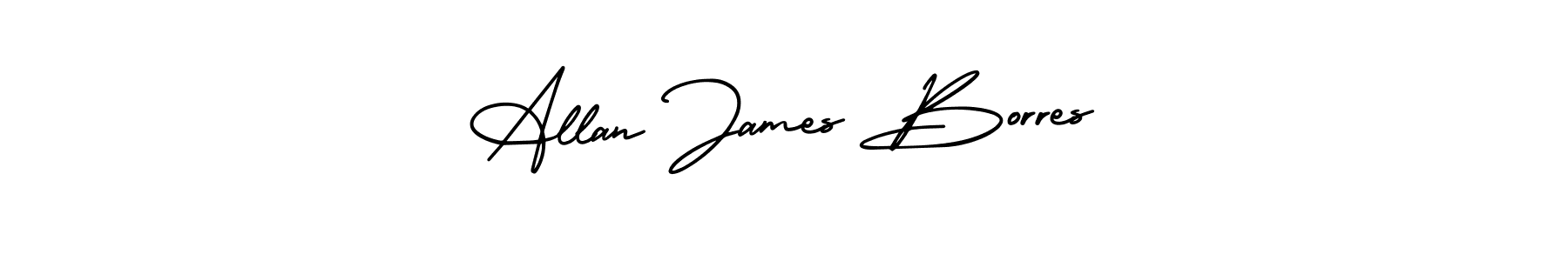 Create a beautiful signature design for name Allan James Borres. With this signature (AmerikaSignatureDemo-Regular) fonts, you can make a handwritten signature for free. Allan James Borres signature style 3 images and pictures png