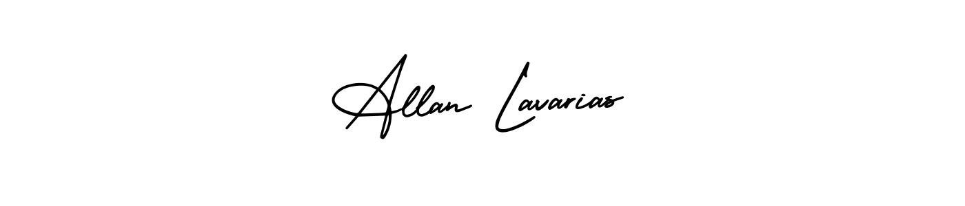 This is the best signature style for the Allan Lavarias name. Also you like these signature font (AmerikaSignatureDemo-Regular). Mix name signature. Allan Lavarias signature style 3 images and pictures png