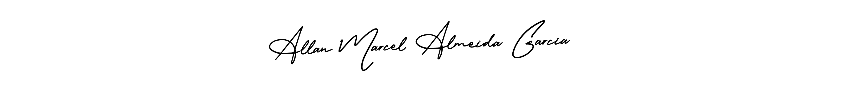 Design your own signature with our free online signature maker. With this signature software, you can create a handwritten (AmerikaSignatureDemo-Regular) signature for name Allan Marcel Almeida Garcia. Allan Marcel Almeida Garcia signature style 3 images and pictures png