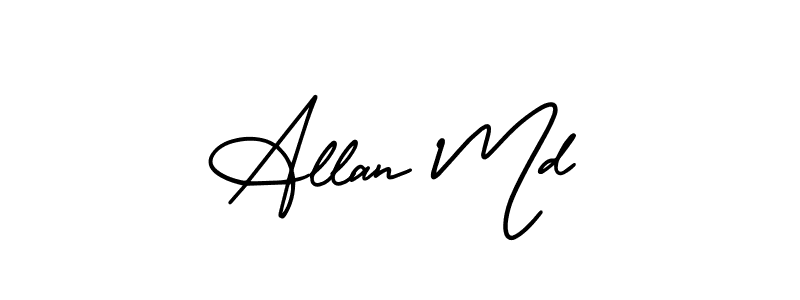 Create a beautiful signature design for name Allan Md. With this signature (AmerikaSignatureDemo-Regular) fonts, you can make a handwritten signature for free. Allan Md signature style 3 images and pictures png