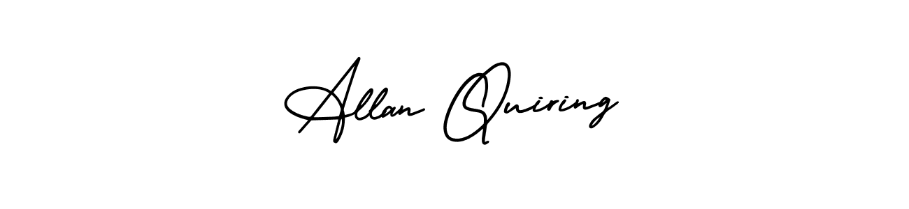 Allan Quiring stylish signature style. Best Handwritten Sign (AmerikaSignatureDemo-Regular) for my name. Handwritten Signature Collection Ideas for my name Allan Quiring. Allan Quiring signature style 3 images and pictures png