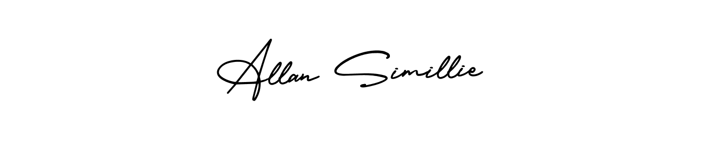 Create a beautiful signature design for name Allan Simillie. With this signature (AmerikaSignatureDemo-Regular) fonts, you can make a handwritten signature for free. Allan Simillie signature style 3 images and pictures png