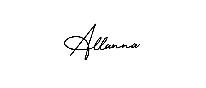 How to make Allanna signature? AmerikaSignatureDemo-Regular is a professional autograph style. Create handwritten signature for Allanna name. Allanna signature style 3 images and pictures png