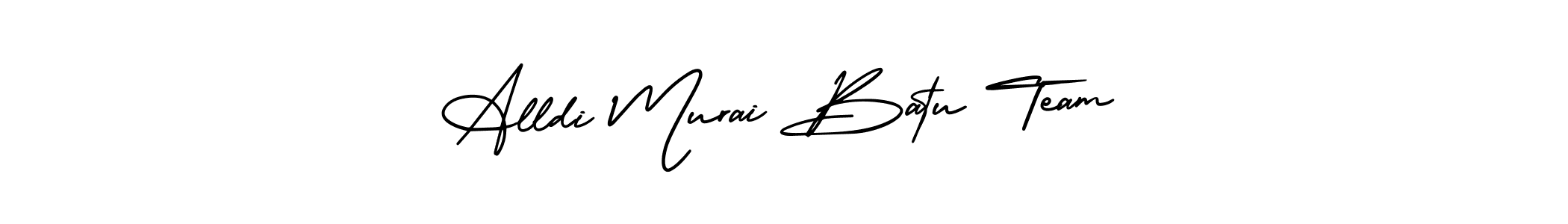 Alldi Murai Batu Team stylish signature style. Best Handwritten Sign (AmerikaSignatureDemo-Regular) for my name. Handwritten Signature Collection Ideas for my name Alldi Murai Batu Team. Alldi Murai Batu Team signature style 3 images and pictures png