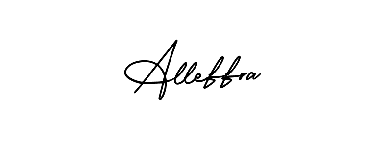 You should practise on your own different ways (AmerikaSignatureDemo-Regular) to write your name (Alleffra) in signature. don't let someone else do it for you. Alleffra signature style 3 images and pictures png