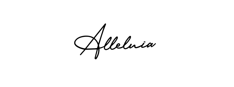 How to make Alleluia signature? AmerikaSignatureDemo-Regular is a professional autograph style. Create handwritten signature for Alleluia name. Alleluia signature style 3 images and pictures png