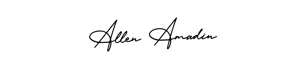 How to make Allen Amadin name signature. Use AmerikaSignatureDemo-Regular style for creating short signs online. This is the latest handwritten sign. Allen Amadin signature style 3 images and pictures png
