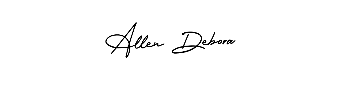It looks lik you need a new signature style for name Allen Debora. Design unique handwritten (AmerikaSignatureDemo-Regular) signature with our free signature maker in just a few clicks. Allen Debora signature style 3 images and pictures png