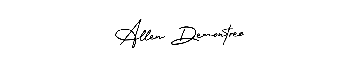 It looks lik you need a new signature style for name Allen Demontrez. Design unique handwritten (AmerikaSignatureDemo-Regular) signature with our free signature maker in just a few clicks. Allen Demontrez signature style 3 images and pictures png