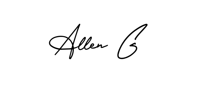 Create a beautiful signature design for name Allen G. With this signature (AmerikaSignatureDemo-Regular) fonts, you can make a handwritten signature for free. Allen G signature style 3 images and pictures png