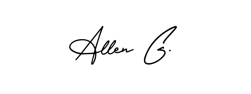 Use a signature maker to create a handwritten signature online. With this signature software, you can design (AmerikaSignatureDemo-Regular) your own signature for name Allen G.. Allen G. signature style 3 images and pictures png