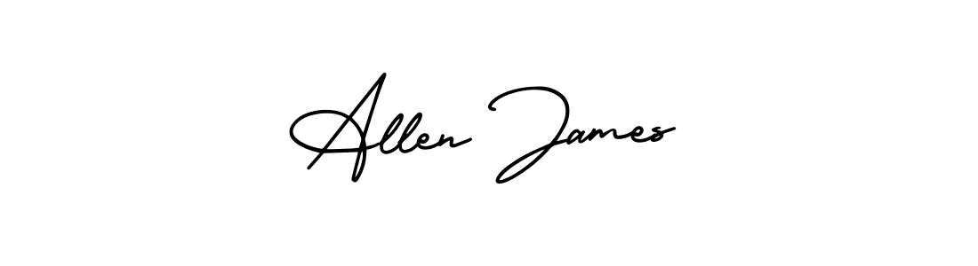 Design your own signature with our free online signature maker. With this signature software, you can create a handwritten (AmerikaSignatureDemo-Regular) signature for name Allen James. Allen James signature style 3 images and pictures png