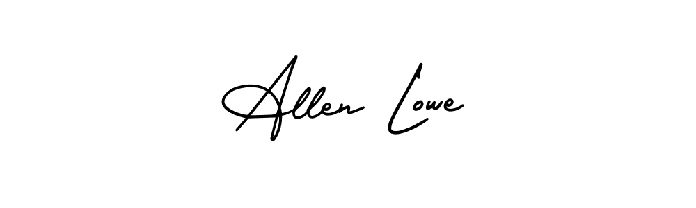 Use a signature maker to create a handwritten signature online. With this signature software, you can design (AmerikaSignatureDemo-Regular) your own signature for name Allen Lowe. Allen Lowe signature style 3 images and pictures png