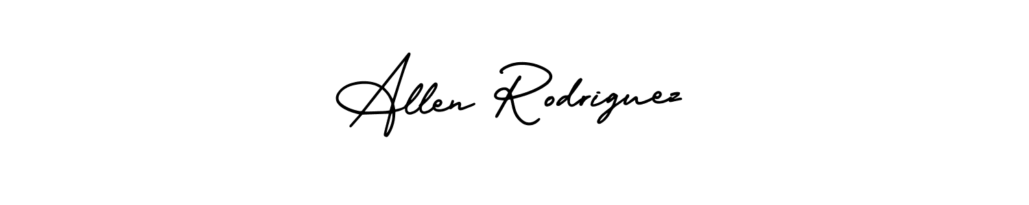 It looks lik you need a new signature style for name Allen Rodriguez. Design unique handwritten (AmerikaSignatureDemo-Regular) signature with our free signature maker in just a few clicks. Allen Rodriguez signature style 3 images and pictures png