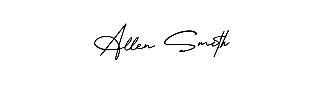 Make a beautiful signature design for name Allen Smith. With this signature (AmerikaSignatureDemo-Regular) style, you can create a handwritten signature for free. Allen Smith signature style 3 images and pictures png