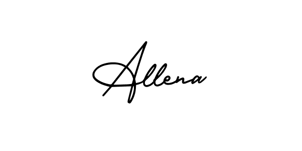 Also we have Allena name is the best signature style. Create professional handwritten signature collection using AmerikaSignatureDemo-Regular autograph style. Allena signature style 3 images and pictures png